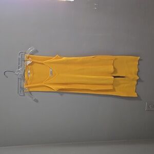 Just Fab Yellow Ribbed Matching outfit